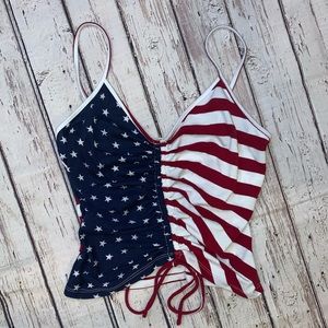 American flag crop top